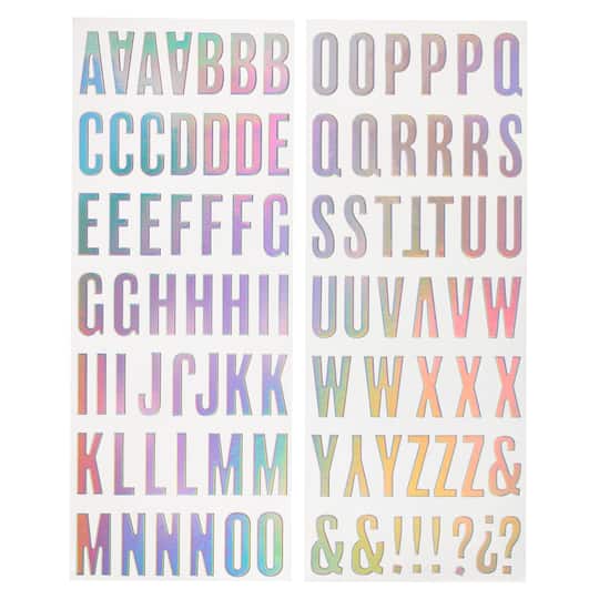 Iridescent Alphabet Chipboard Stickers by Recollections&#x2122;
